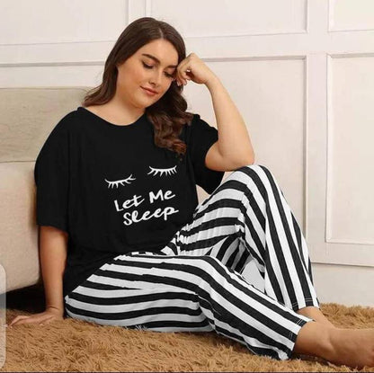 BLACK LET ME SLEEP nightwear for women