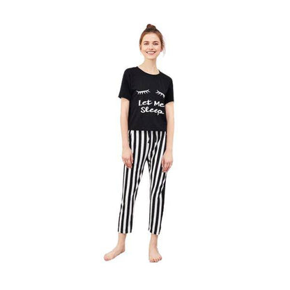 BLACK LET ME SLEEP nightwear for women