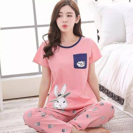 PINK BLUE POCKET nightwear for women