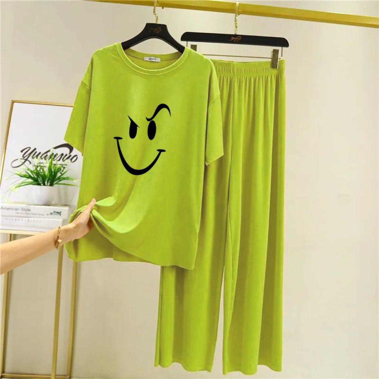 Lemon Green Smile Flapper Style ( Half Sleeve)