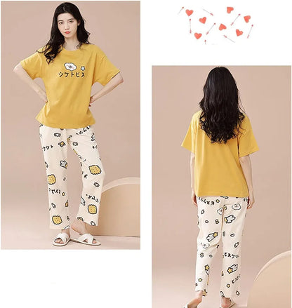 YELLOW EMOJI PRINTER  nightwear for women