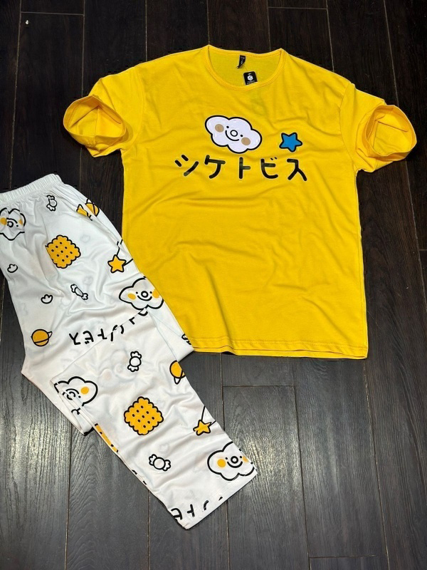 YELLOW EMOJI PRINTER  nightwear for women