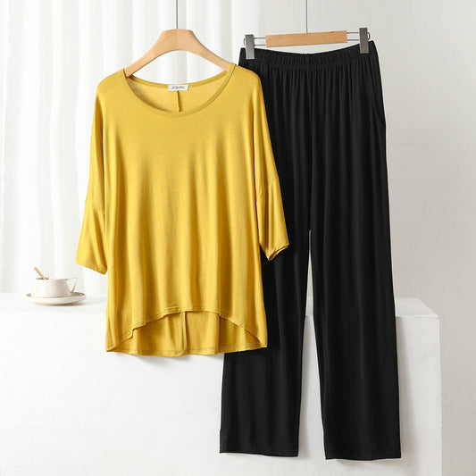 Yellow with Black Palzoo night Dress