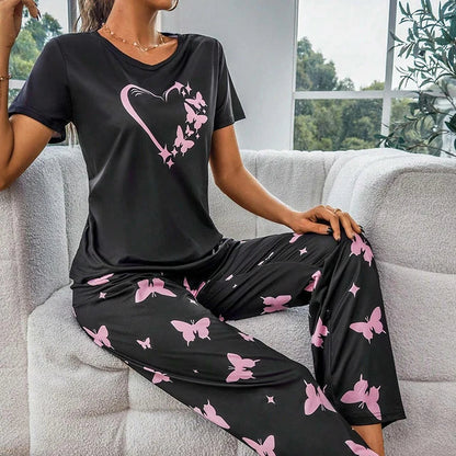 Black Love Butterfly Nightwear nightwear for women