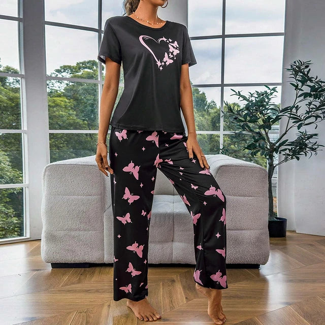 Black Love Butterfly Nightwear nightwear for women